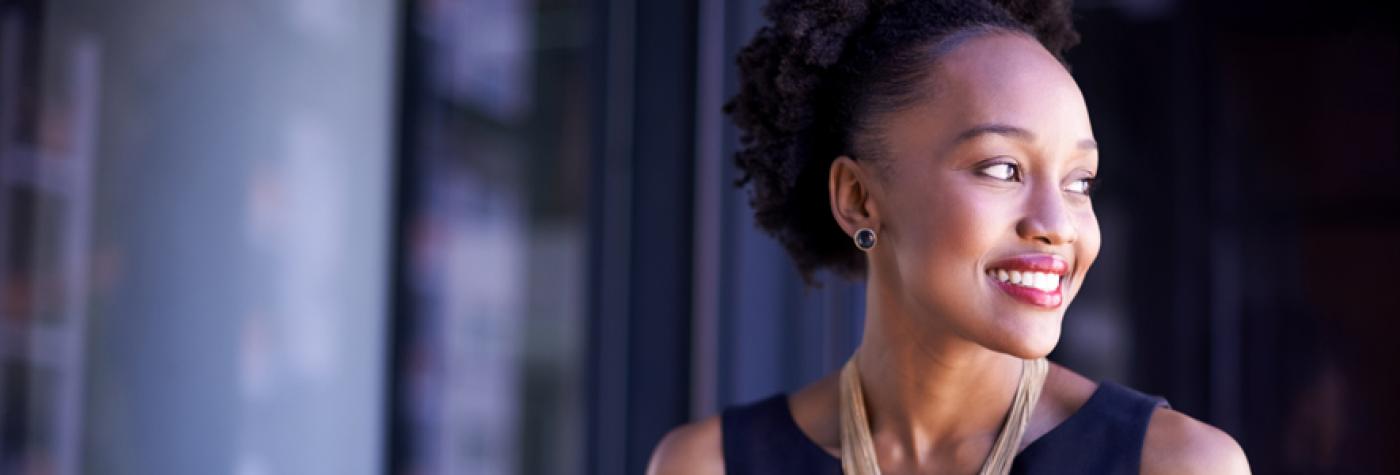 woman smiling